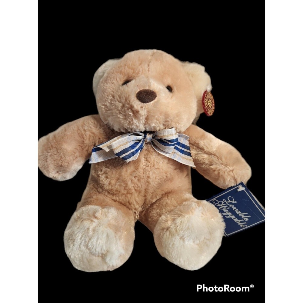 Vintage DanDee Collector's Choice Tan Teddy Bear Plush Stuffed Animal Tags Bow